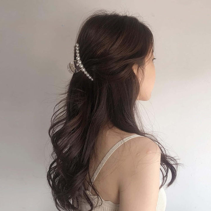 Elegante Perlen-Haarklammern 4er-Set