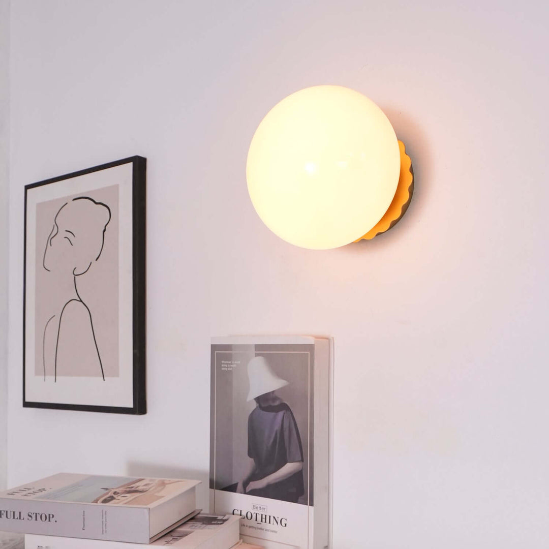 Moderne Rosa Glas Wandleuchte
