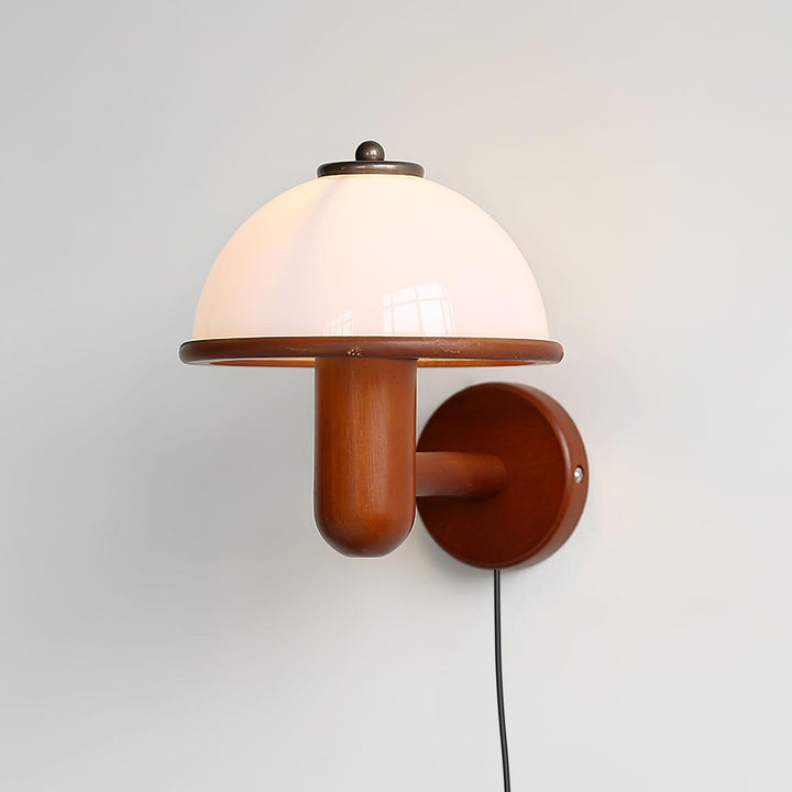 Pilz Design Wandleuchte Holz Modern