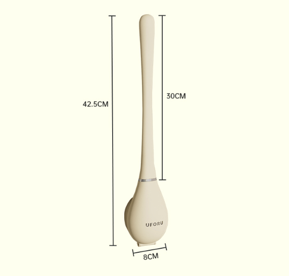 Brosse de toilette en silicone avec support