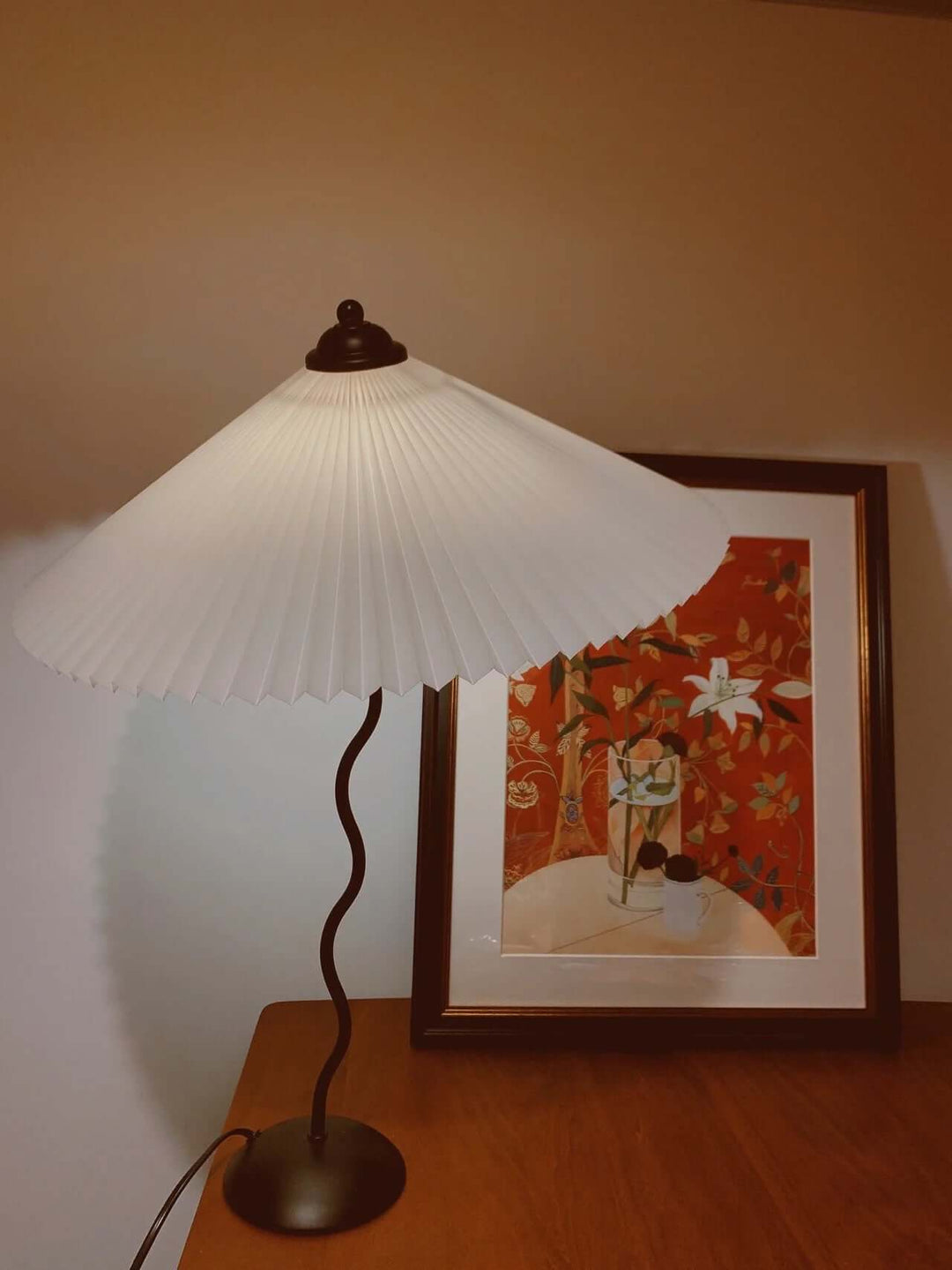 Designer Tischlampe Metall Modern Wellenförmig