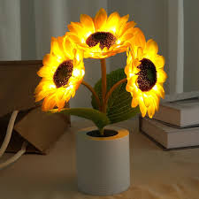 LED Sonnenblumenlampe Stimmungslicht Dekoleuchte