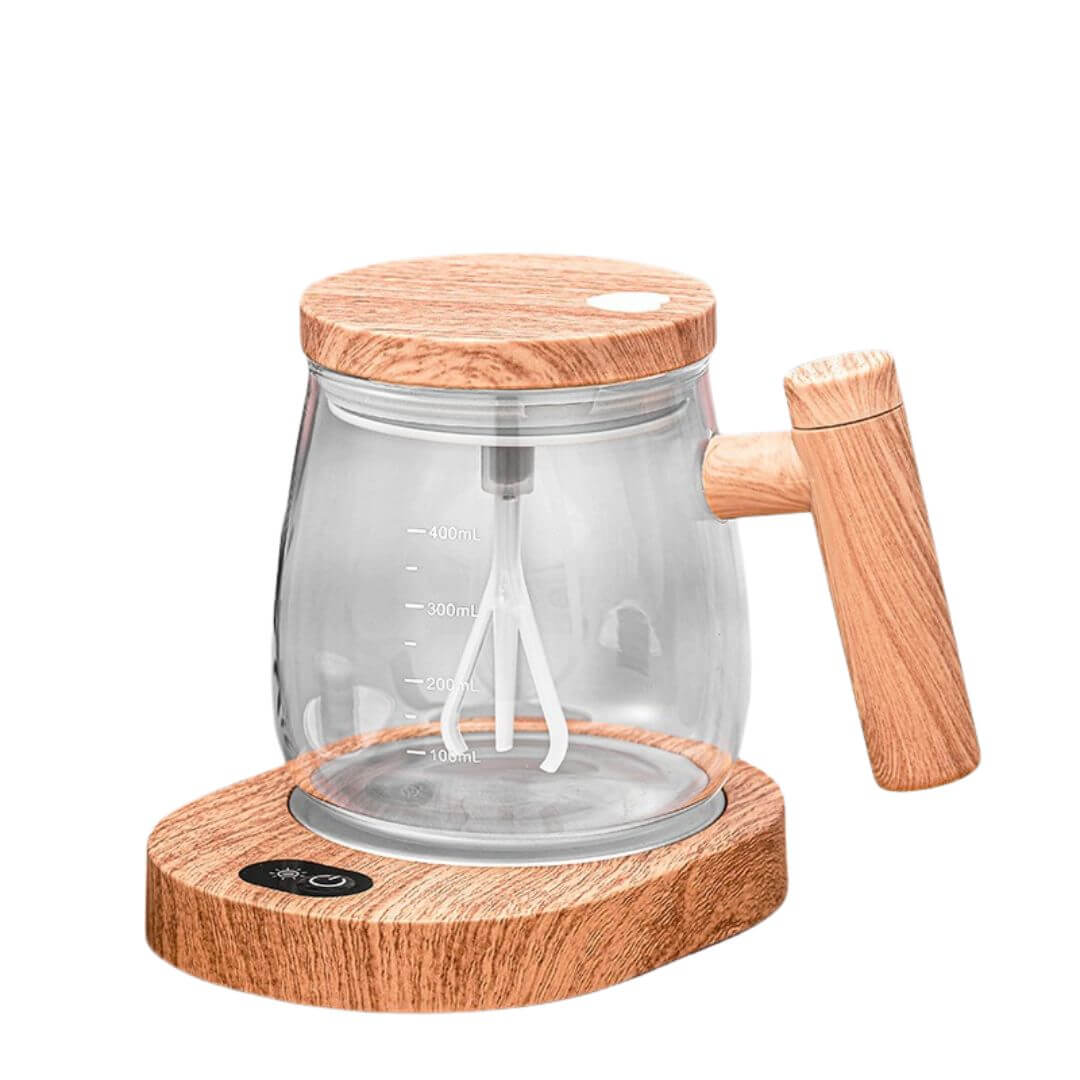Mixeur à main en bois - Mixeur à smoothie 2 en 1
