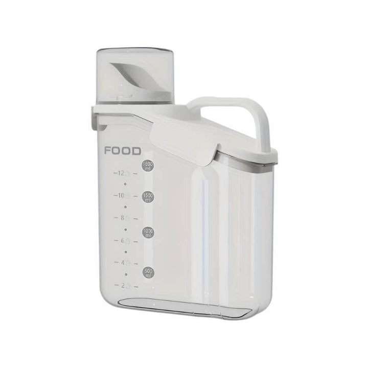 Récipient hermétique pour aliments secs avec tasse à mesurer