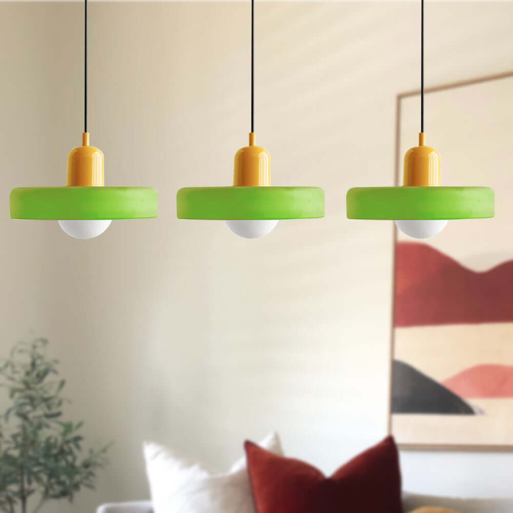 Lampe suspendue Bauhaus à 3 têtes