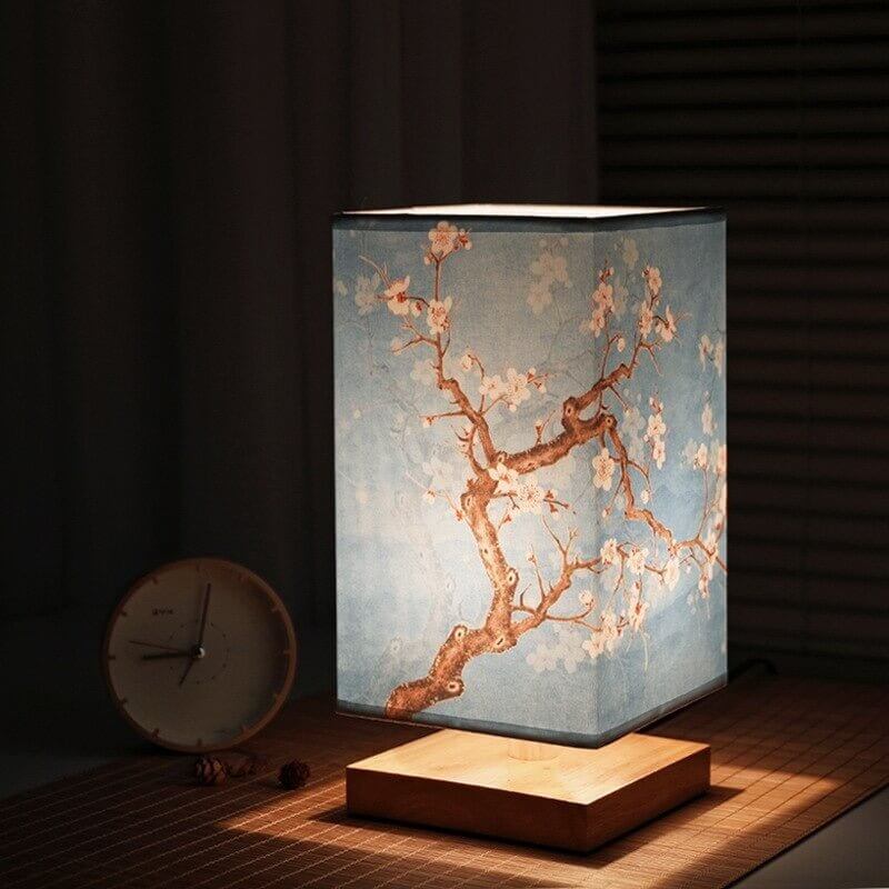 Minimalistische Tischlampe Bambus Design