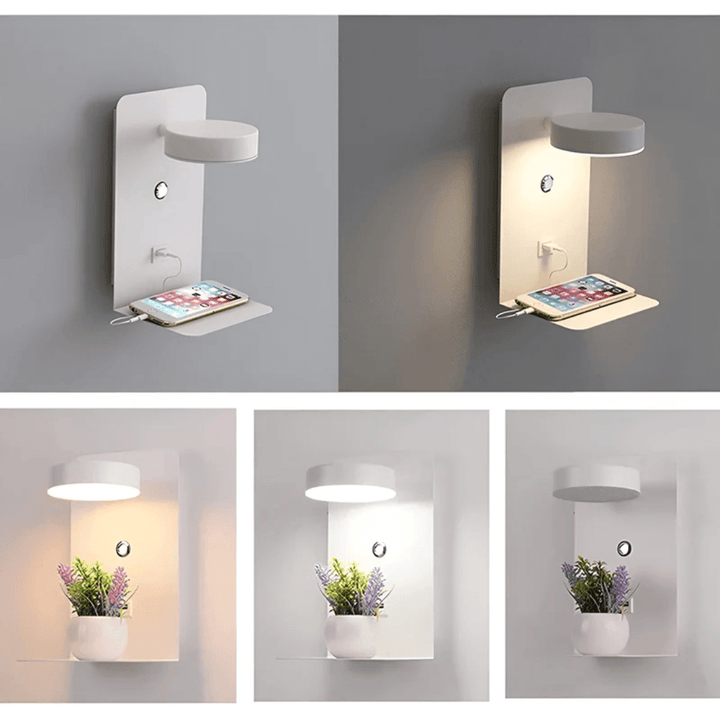 LED Wandlampe mit USB Ladeanschluss