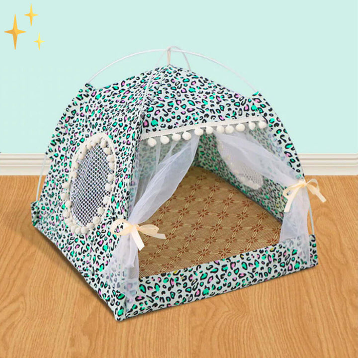 Tente confortable pour animaux de compagnie avec rideaux
