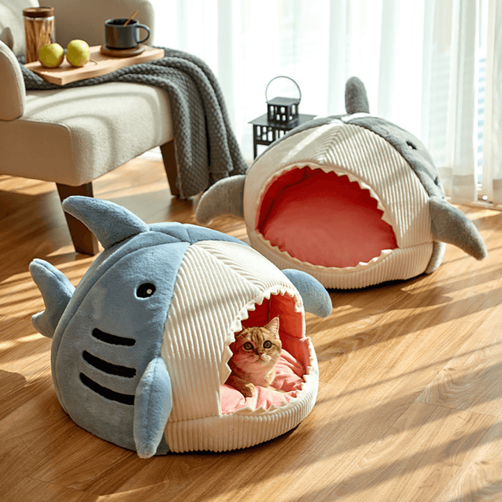 Grotte pour chat douillette avec coussin câlin