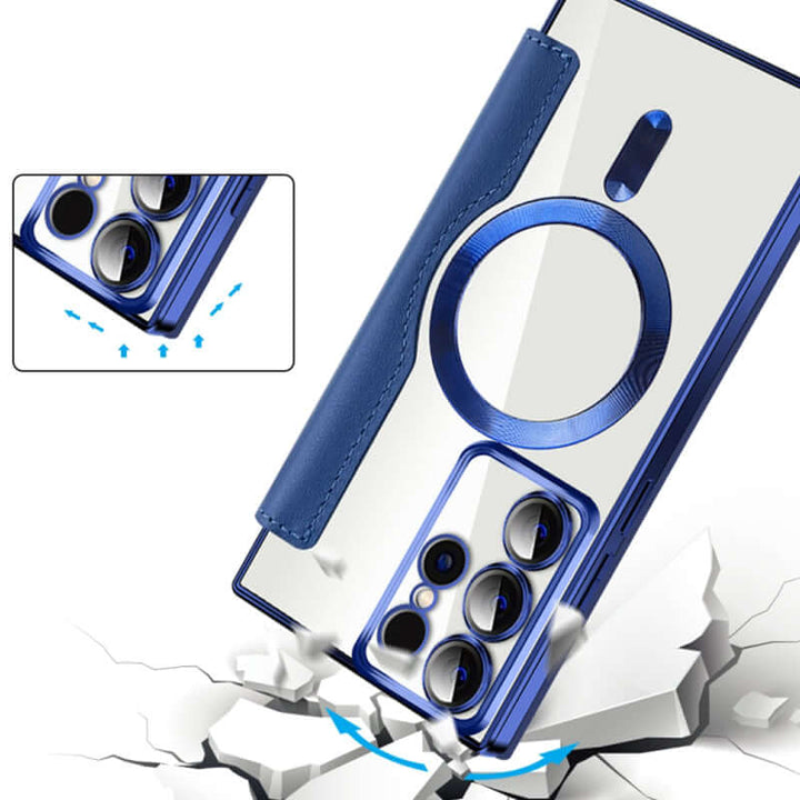 Étui de téléphone en cuir avec fente pour carte