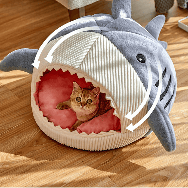Grotte pour chat douillette avec coussin câlin