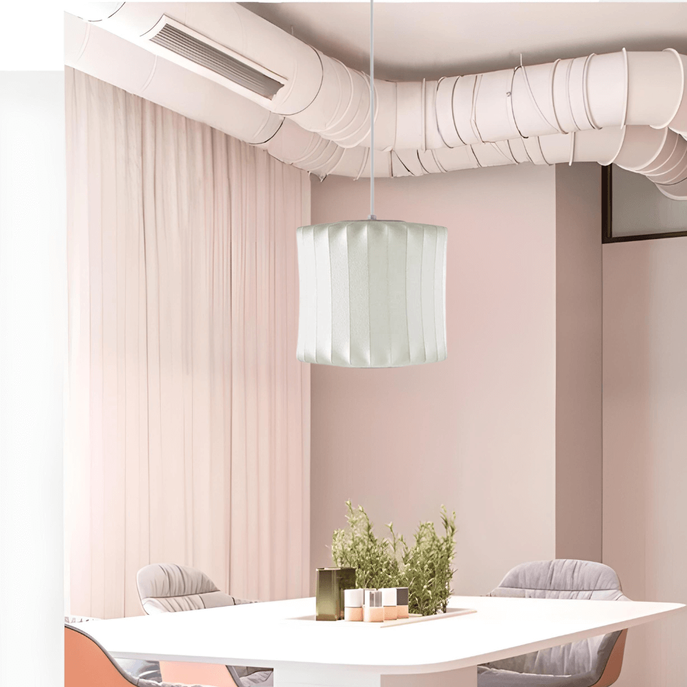 Moderne Hängeleuchte Halbholz Designleuchte