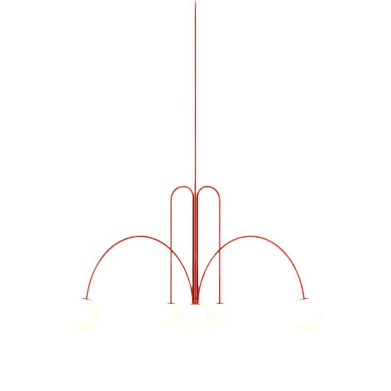 Suspension élégante en verre et métal