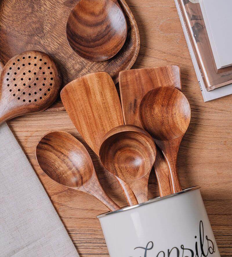 Holz-Küchenhelfer-Set - Natürlich & Langlebig