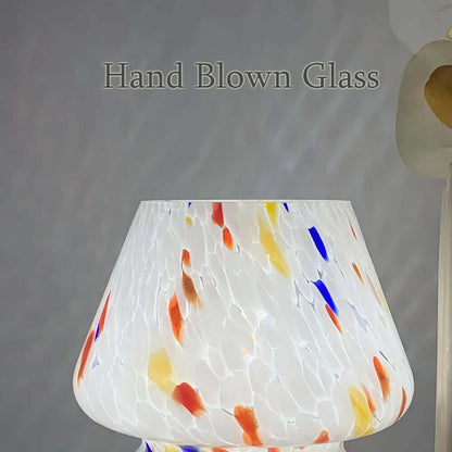 Lampe champignon décorative en verre