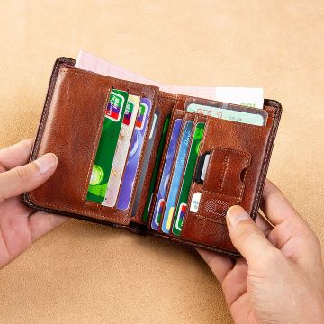 RFID-Geldbörse aus echtem Leder