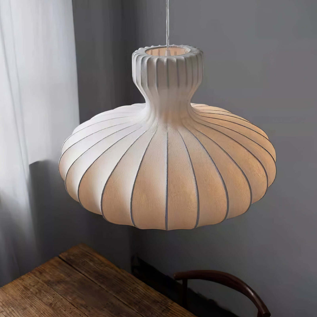 Seiden Pendelleuchte, Vintage Design, 3 Größen