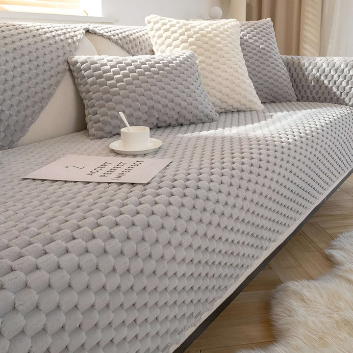Housse de canapé en velours extensible, protection de meubles