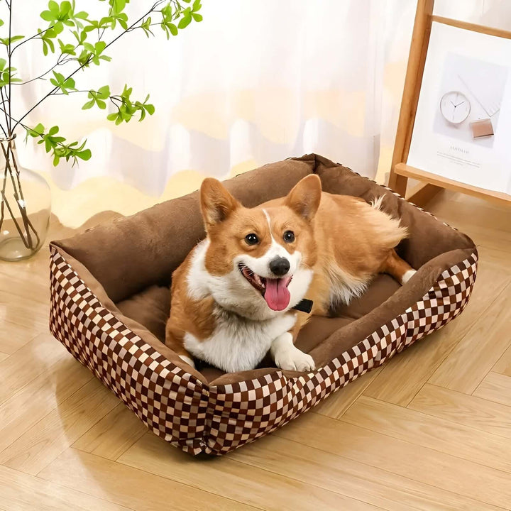 Lit orthopédique en peluche pour animaux de compagnie
