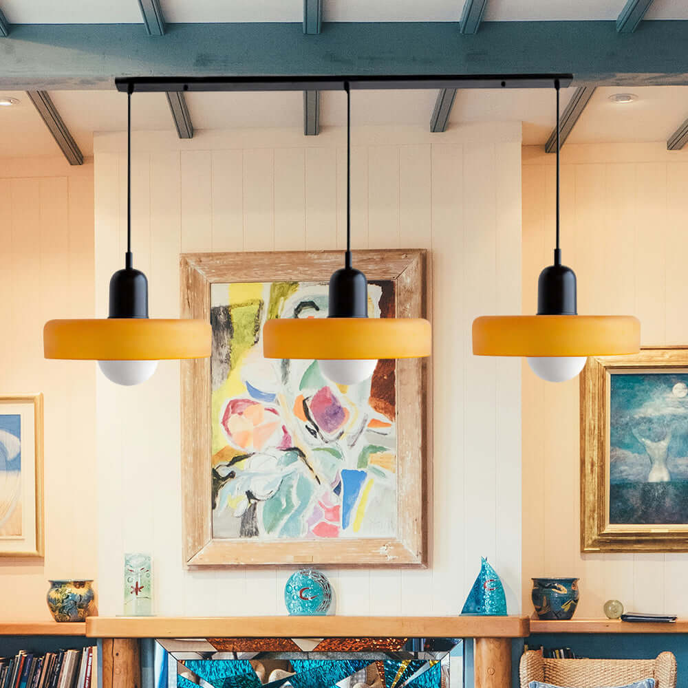 Lampe suspendue Bauhaus à 3 têtes