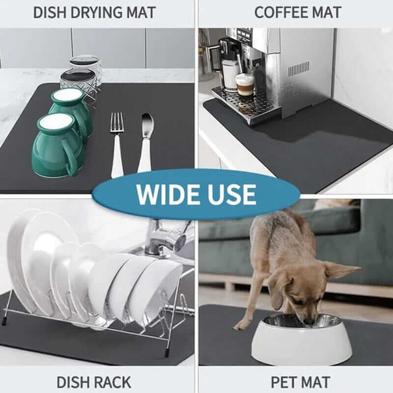 Tapis égouttoir de cuisine super absorbant à séchage rapide