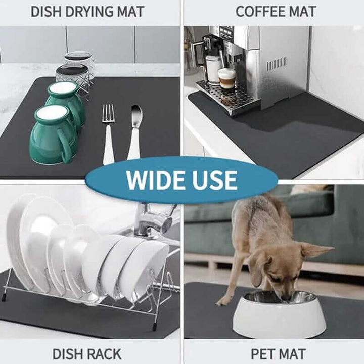 Tapis égouttoir de cuisine super absorbant à séchage rapide