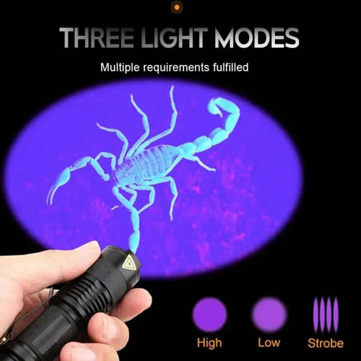 UV-Taschenlampe LED - Schwarzlichtlampe für Flecken