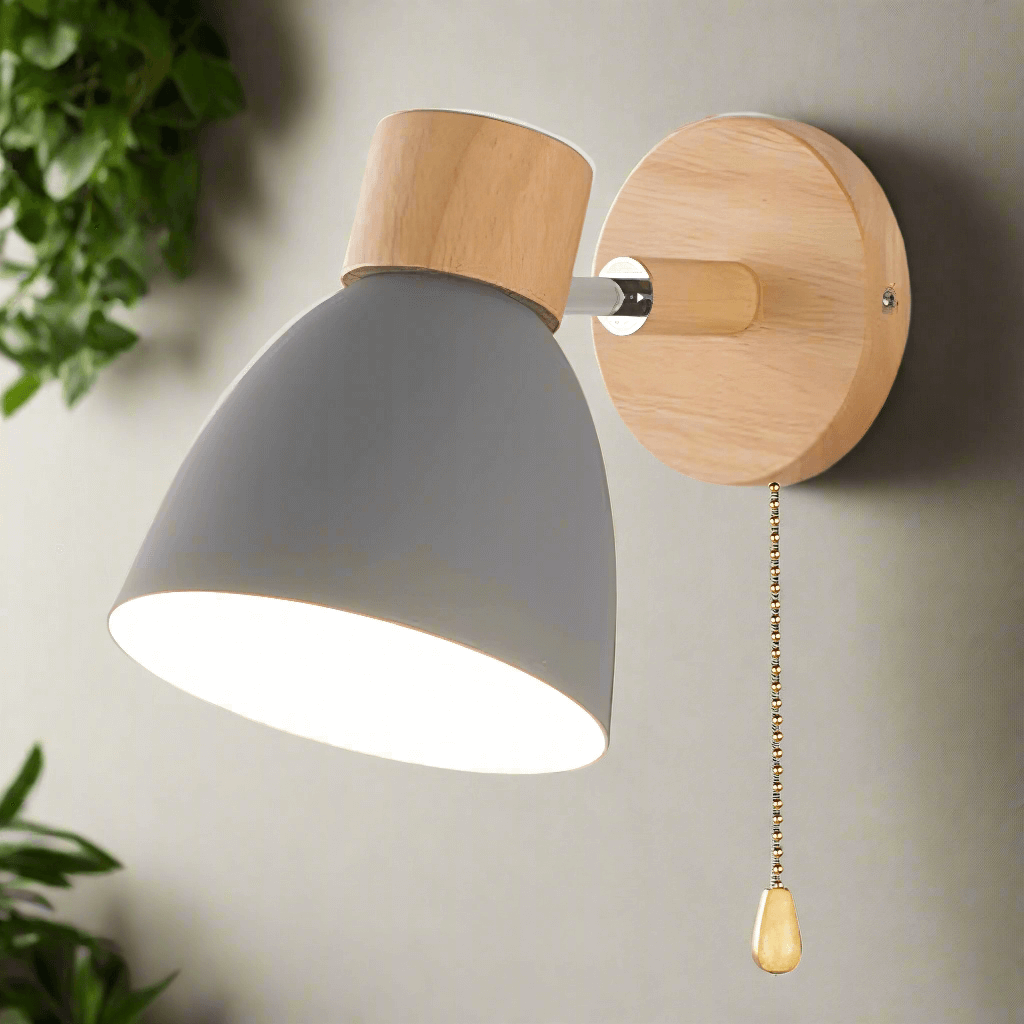 Hängende Wandleuchte Holz Nordisch Modern