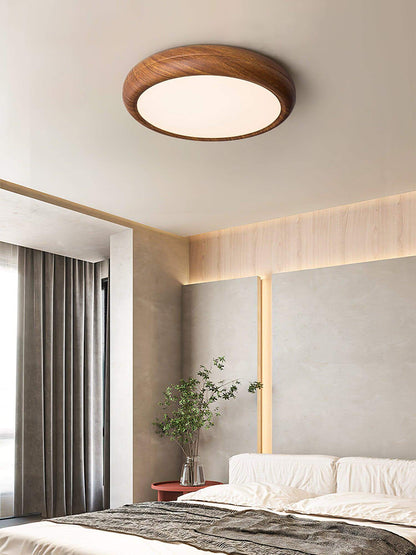 LED Deckenleuchte Holzoptik Modern Rund