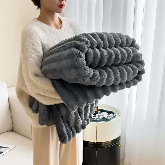 Kuschelige Plüschdecke für Gemütlichkeit