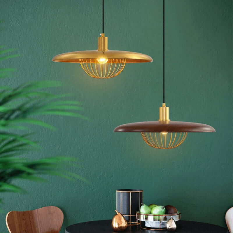 Holzmaserung Pendelleuchte Industrial Design Hängelampe