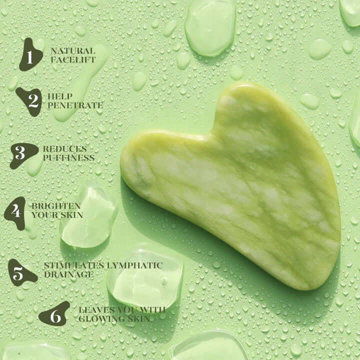Gesichtsroller & Gua Sha Set - Für strahlende Haut