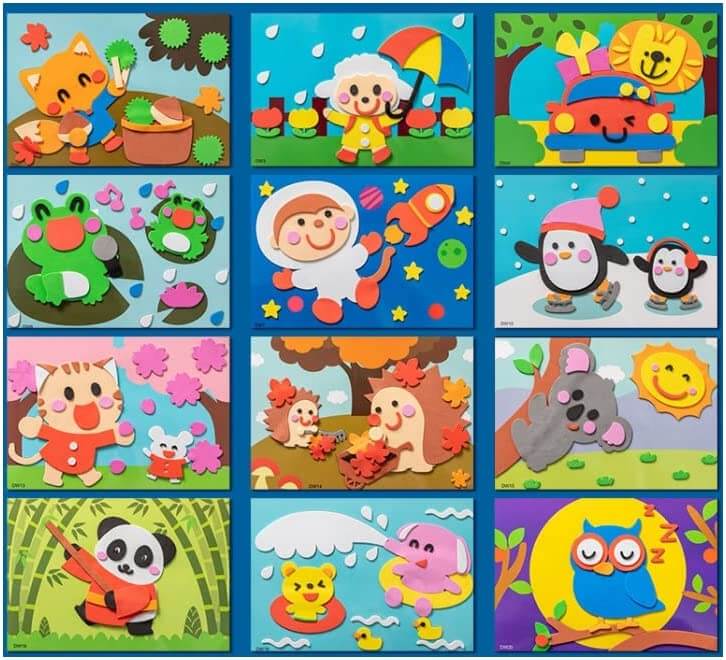 3D Schaumstoff-Sticker Puzzle - Kreativ-Set