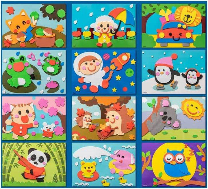 3D Schaumstoff-Sticker Puzzle - Kreativ-Set
