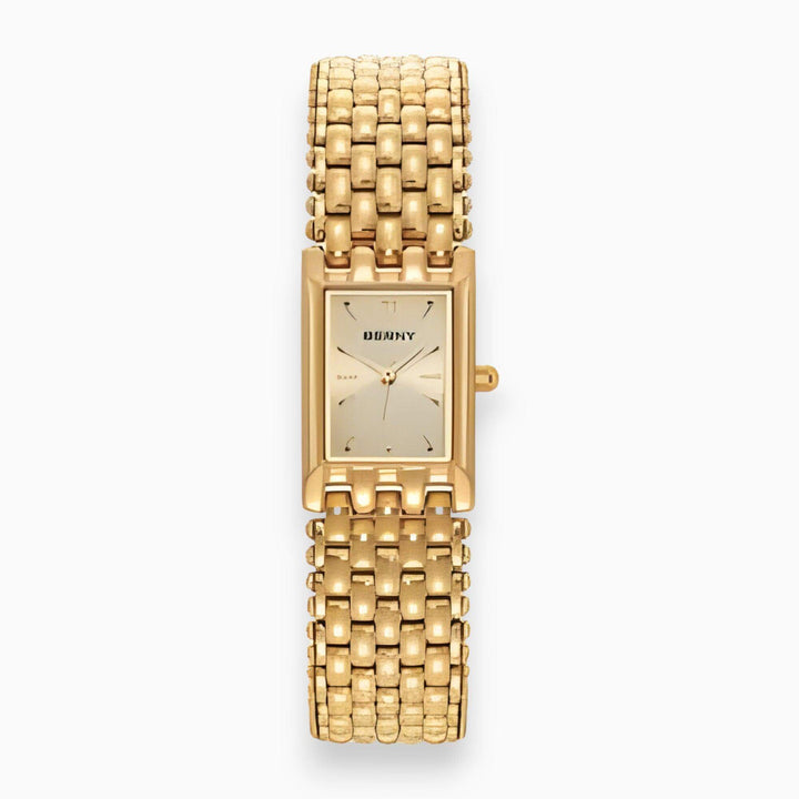 Quadratische Damenuhr mit grünem Zifferblatt - Eleganter Stil