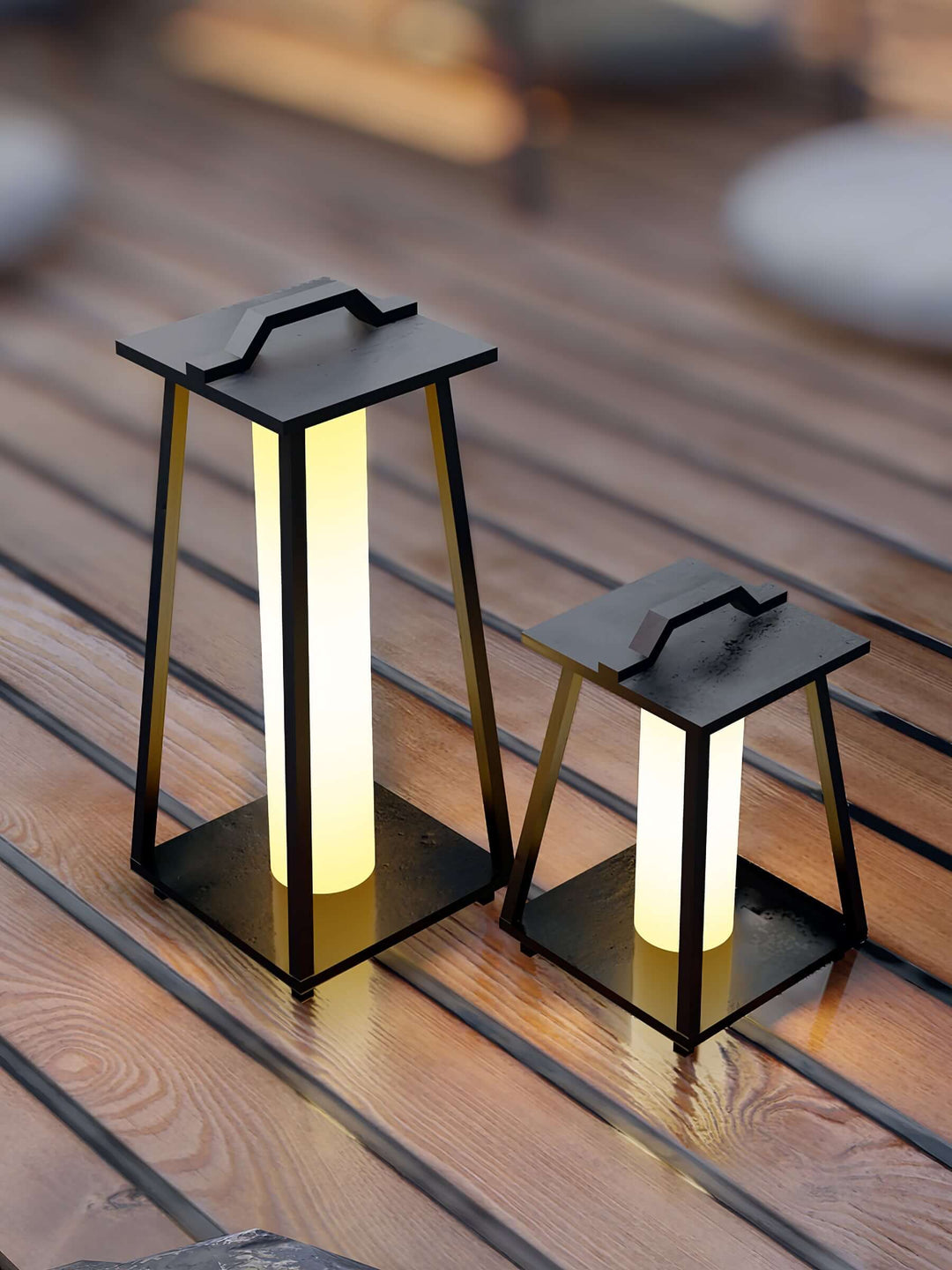 Tragbare LED Außenleuchte für Garten & Balkon