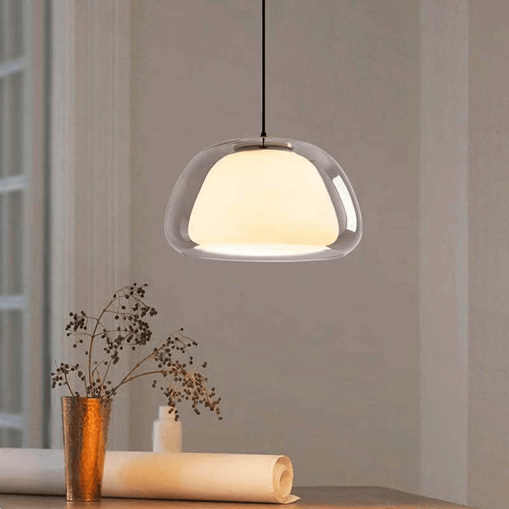 Moderne Milchglas Hängeleuchte Jelly