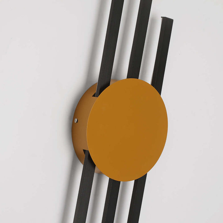 Moderne Industrielle LED-Wandleuchte Gold Schwarz