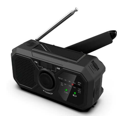 Tragbares Notfallradio mit Solar & Kurbel
