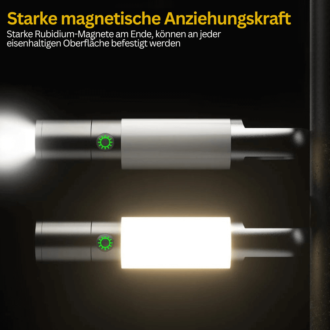 LED Taschenlampe, 1000 Lumen, 4 Modi, USB-C