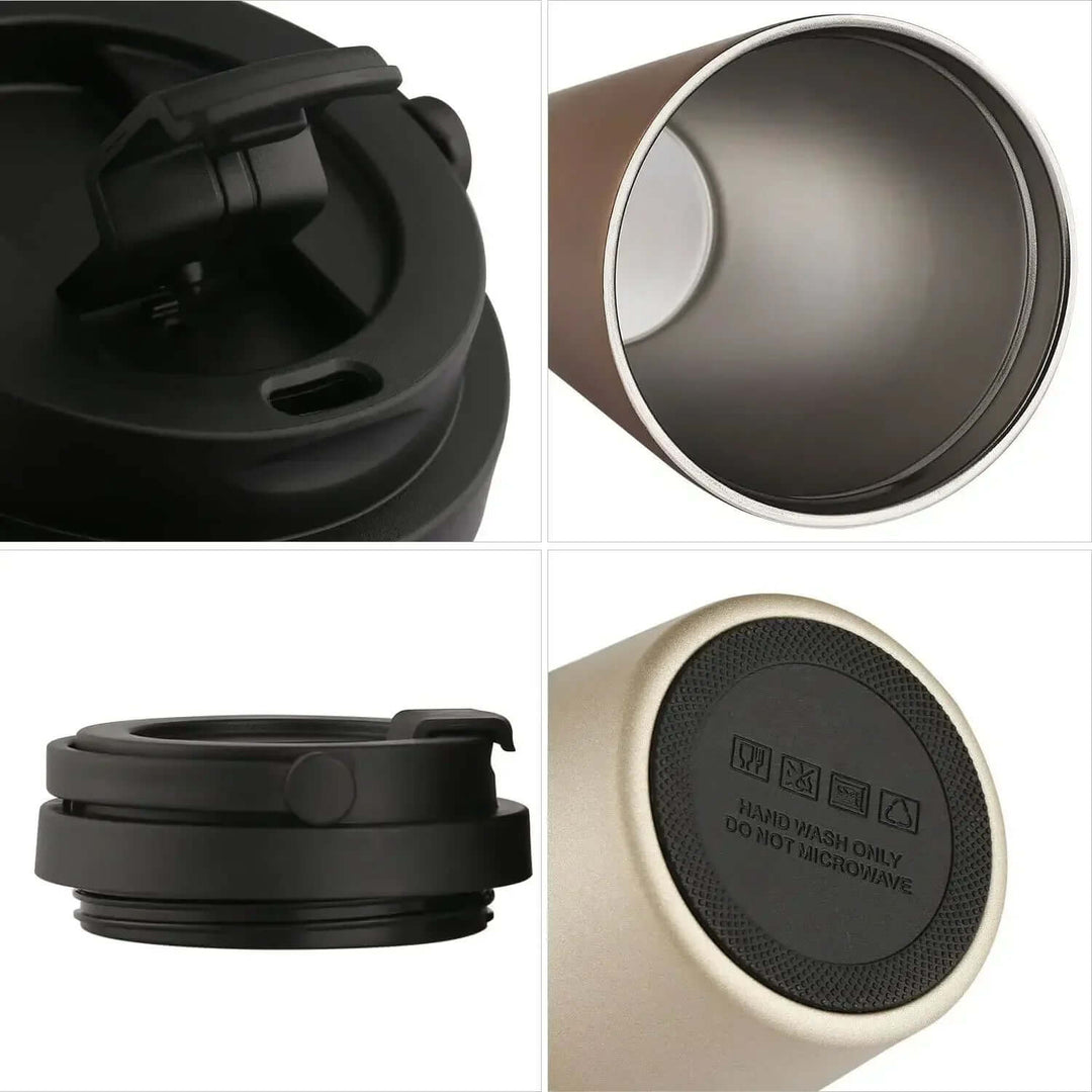 Isolierter Edelstahl-Reisebecher 500ml - Thermobecher