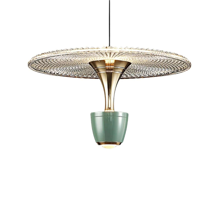 Moderne LED-Pendelleuchte, Scheibenform