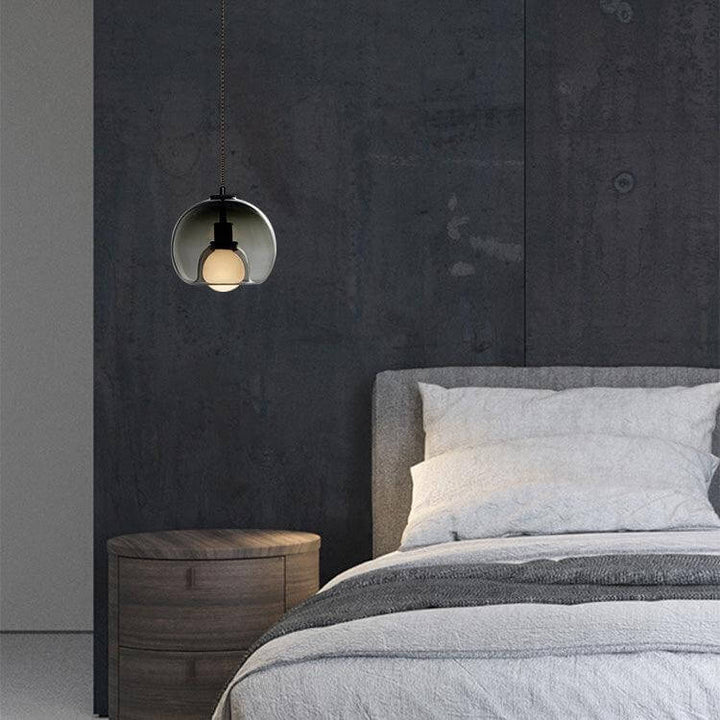 Moderne Pendelleuchte - Metall & Glas