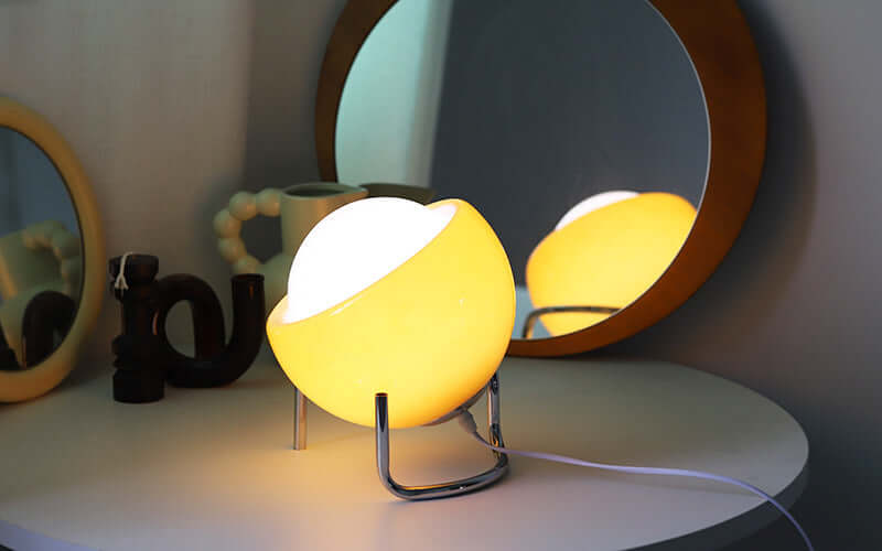 Retro Glas Tischlampe - Stimmungsvolle Beleuchtung
