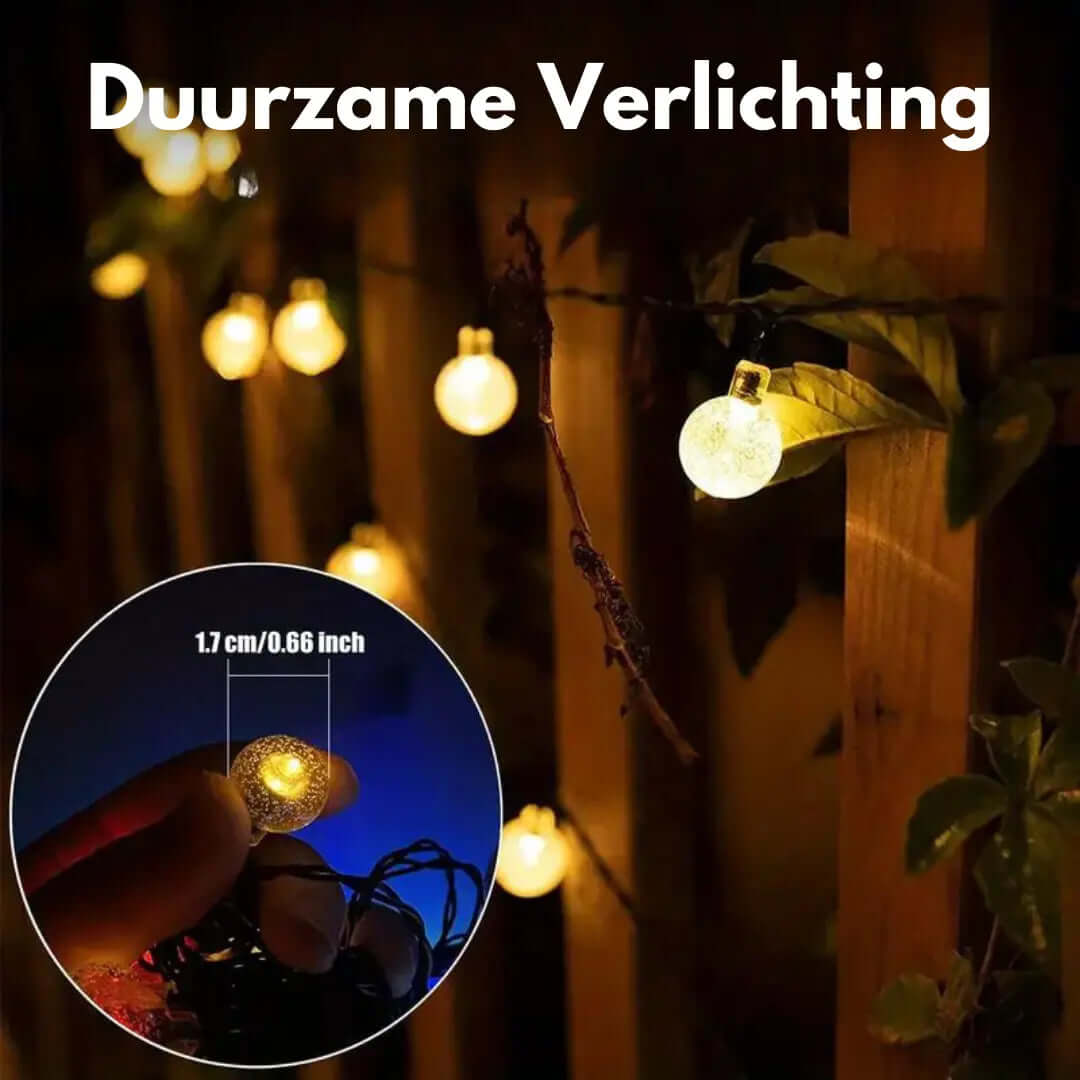 Solar LED-Lichterkette 6/12m - Außen Garten Deko