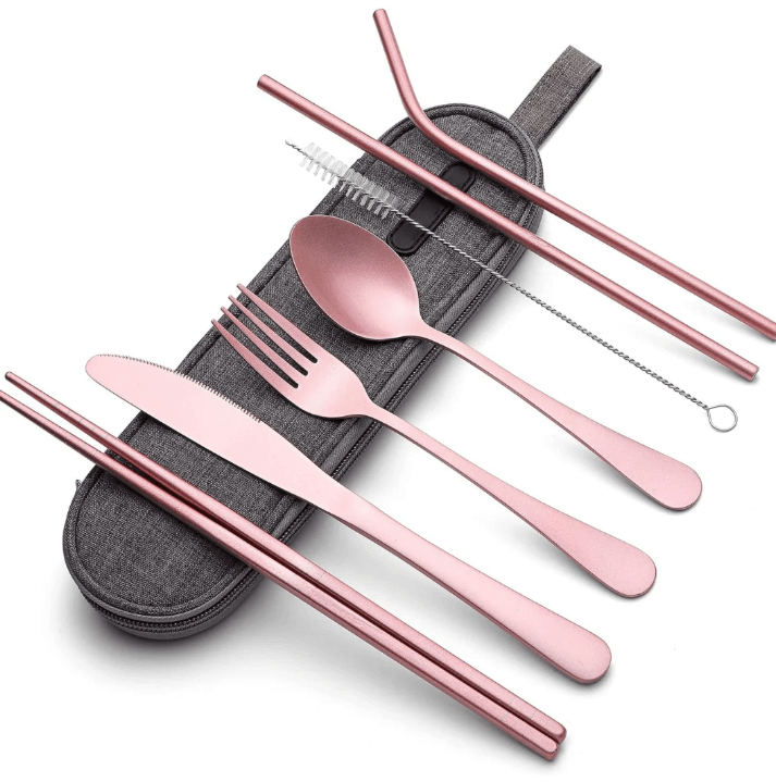 Ensemble de couverts compacts en acier inoxydable - Durable et élégant