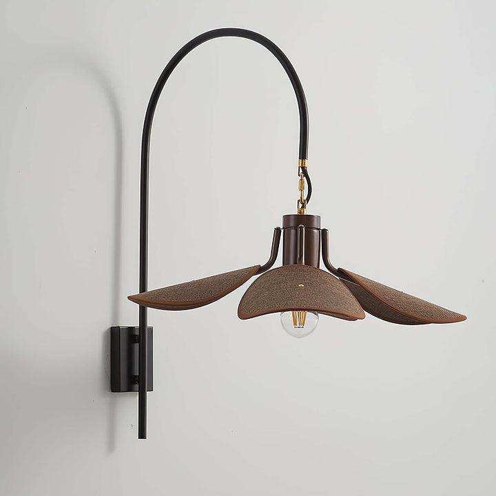 Blütenblätter Wandleuchte modern Stoff Designleuchte