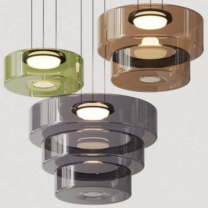 Elegante Bauhaus Glas-Hängeleuchte
