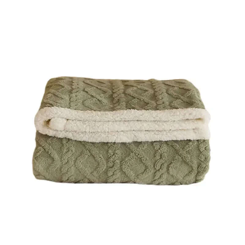 Couverture d'hiver douillette en laine d'agneau - extra chaude