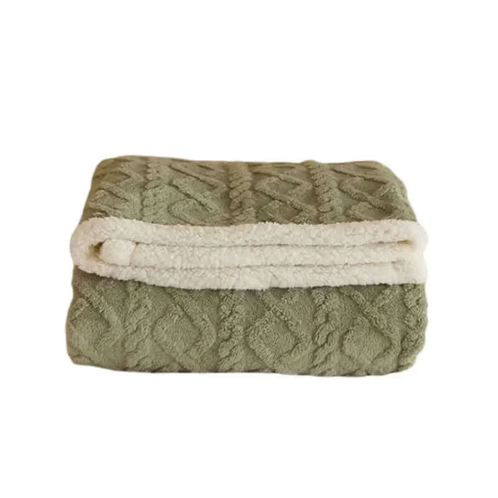 Couverture d'hiver douillette en laine d'agneau - extra chaude